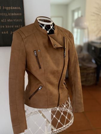 Only Kunstleder Jacke cognac 36