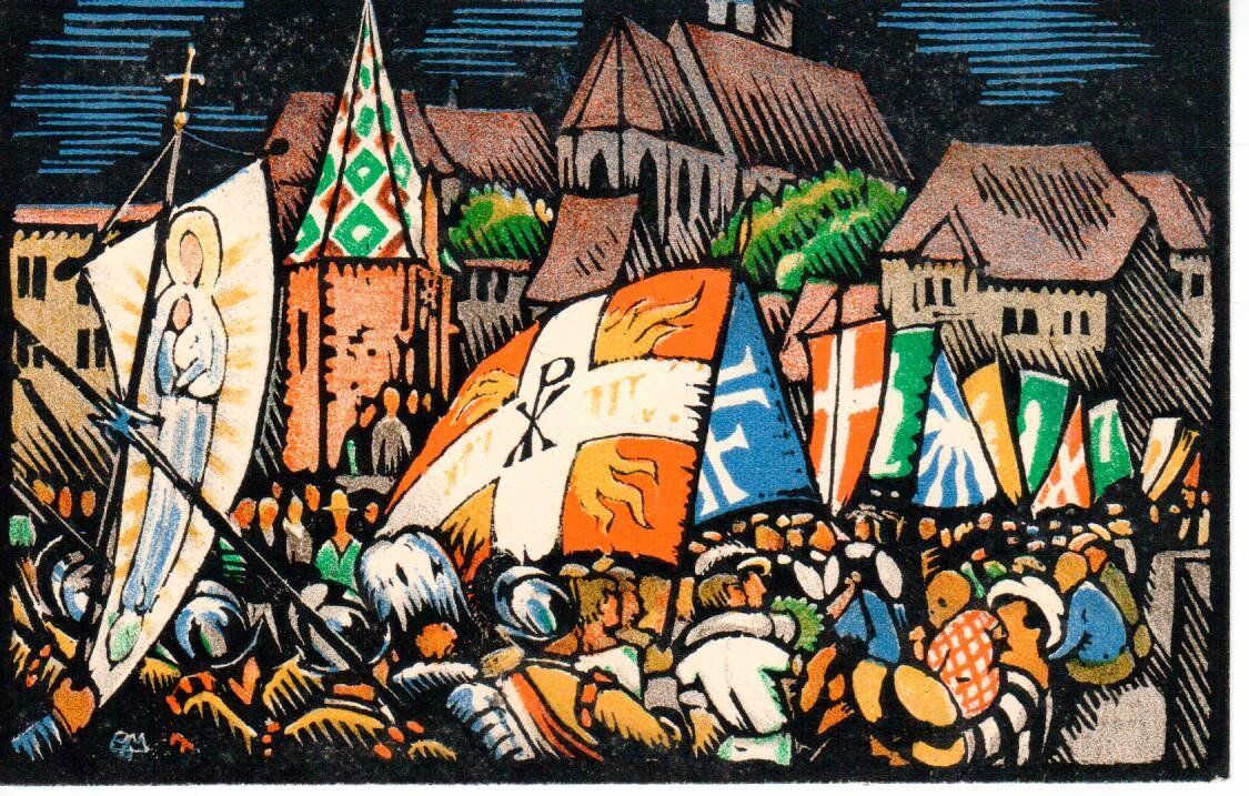 Ansichtskarten: Festpostkarte  Katholikentag Basel 1924 – Gebraucht aus Wolhusen von Curver9