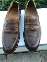 Carlos Santos handgrade brown penny loafers