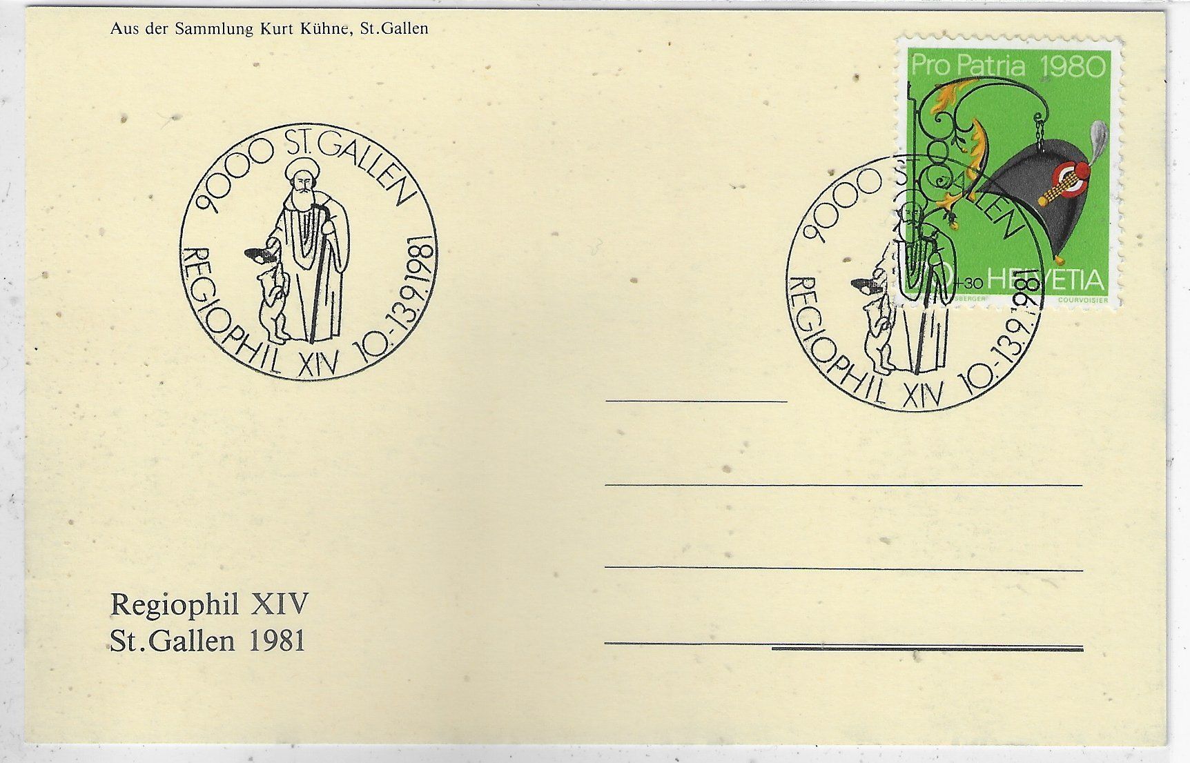 Ansichtskarten: St. Gallen - Hotel Walhalla, Terminus und Post (Repro) – Gebraucht aus Ettingen von Kartenplanet 1
