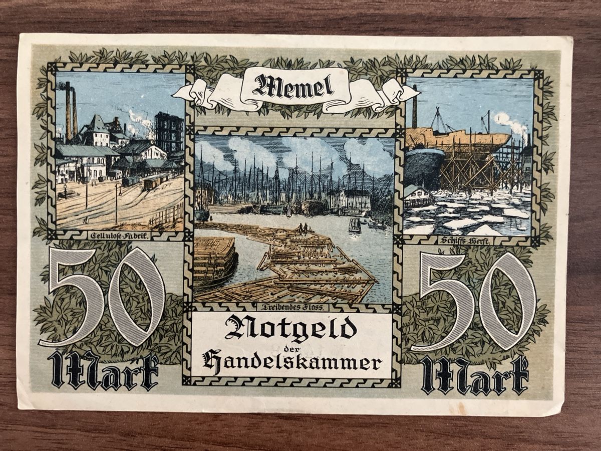 Banknoten: Memel 50 Mark Notgeld Banknote – Gebraucht aus Wettingen von BAG4478