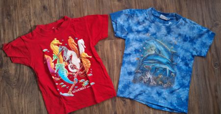 Kinder T-Shirt mit Delfinmotiv Grösse 104 