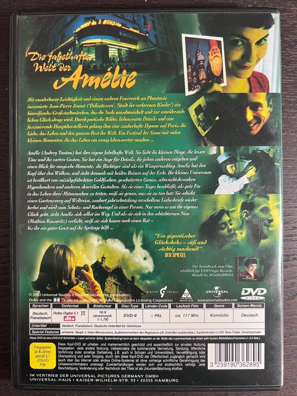 Tutti i DVDs: Die fabelhafte Welt der Amelie – Usato da Zürich venduto da FilmFreunde 1