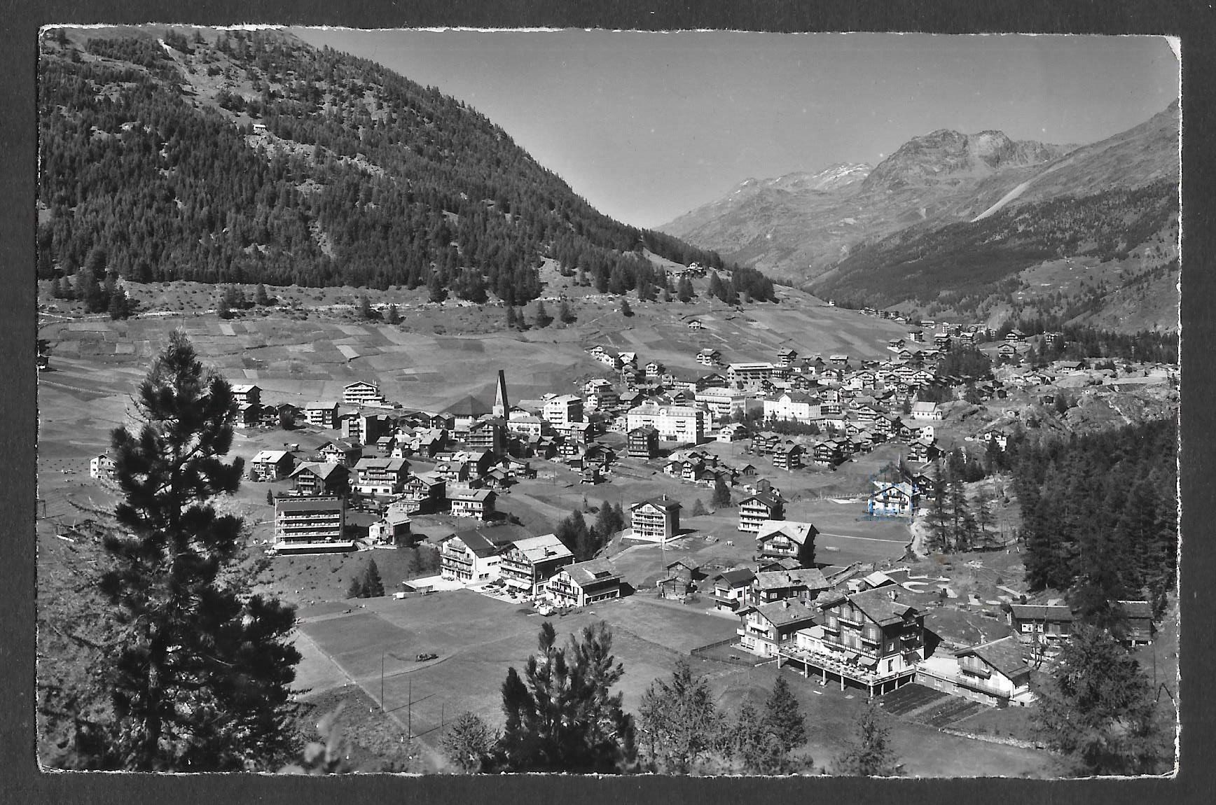 Cartoline postali: Saas Fee Dorfansicht – Usato da Olten venduto da clotaldi