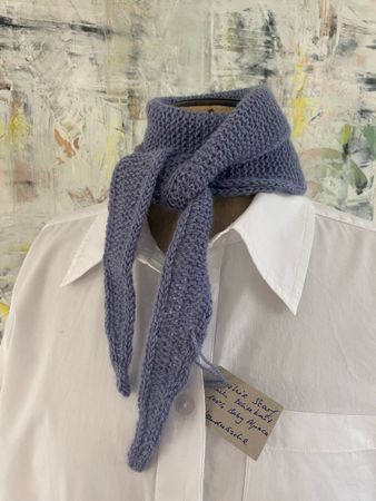 Sommeraktion - Sophie Scarf - handgestrickt- jeansblau