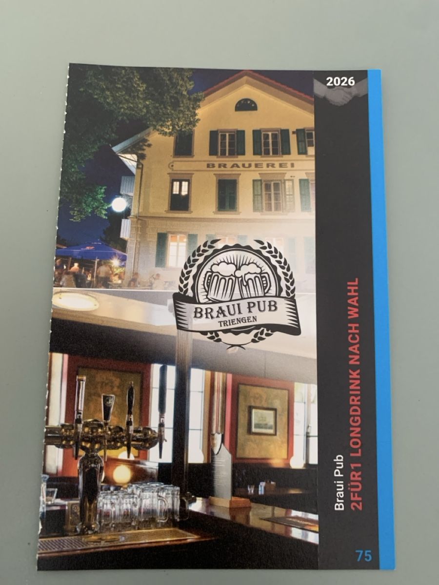 Gutscheine: 2für1 Longdrink, Braui Pub Triengen – Neu und originalverpackt aus Attelwil von TaraLee