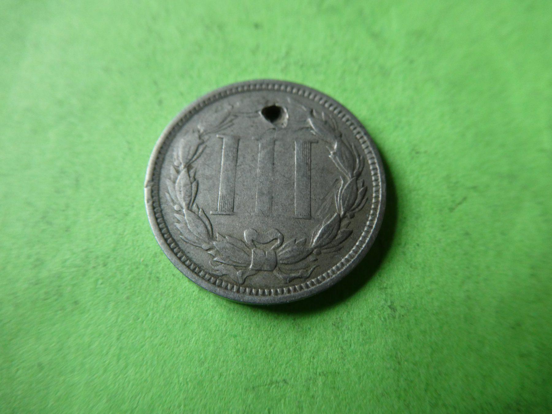 Alle Münzen: USA 1867, 3 Cents – Gebraucht aus Hinterforst von Rohusri 1