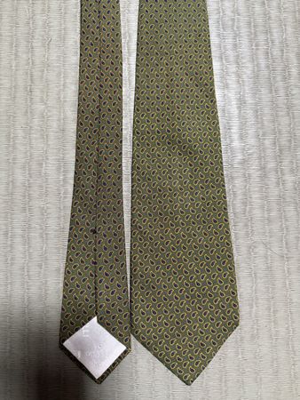 Cravate PIATELLI Roma verte 100% soie - comme neuf