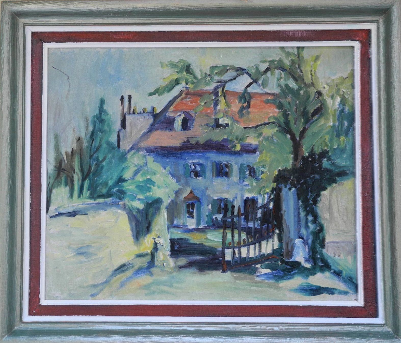 Dipinti: Schloss mit Park im Kanton Bern – Usato da Wünnewil venduto da FineArt-NicePrice