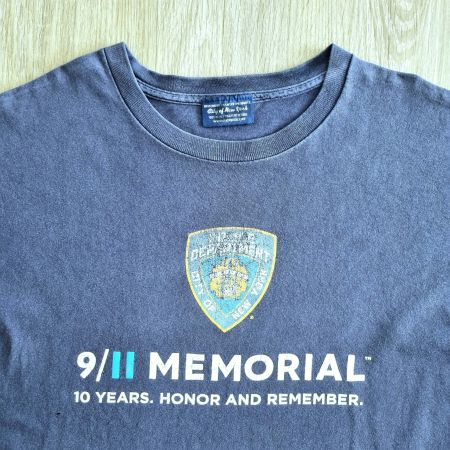 Vintage 9/11 MEMORIAL Shirt XL New York City Police NYC Blue