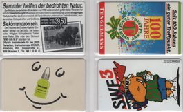 4 ungebrauchte deutsche Telefonkarten aus der S Serie