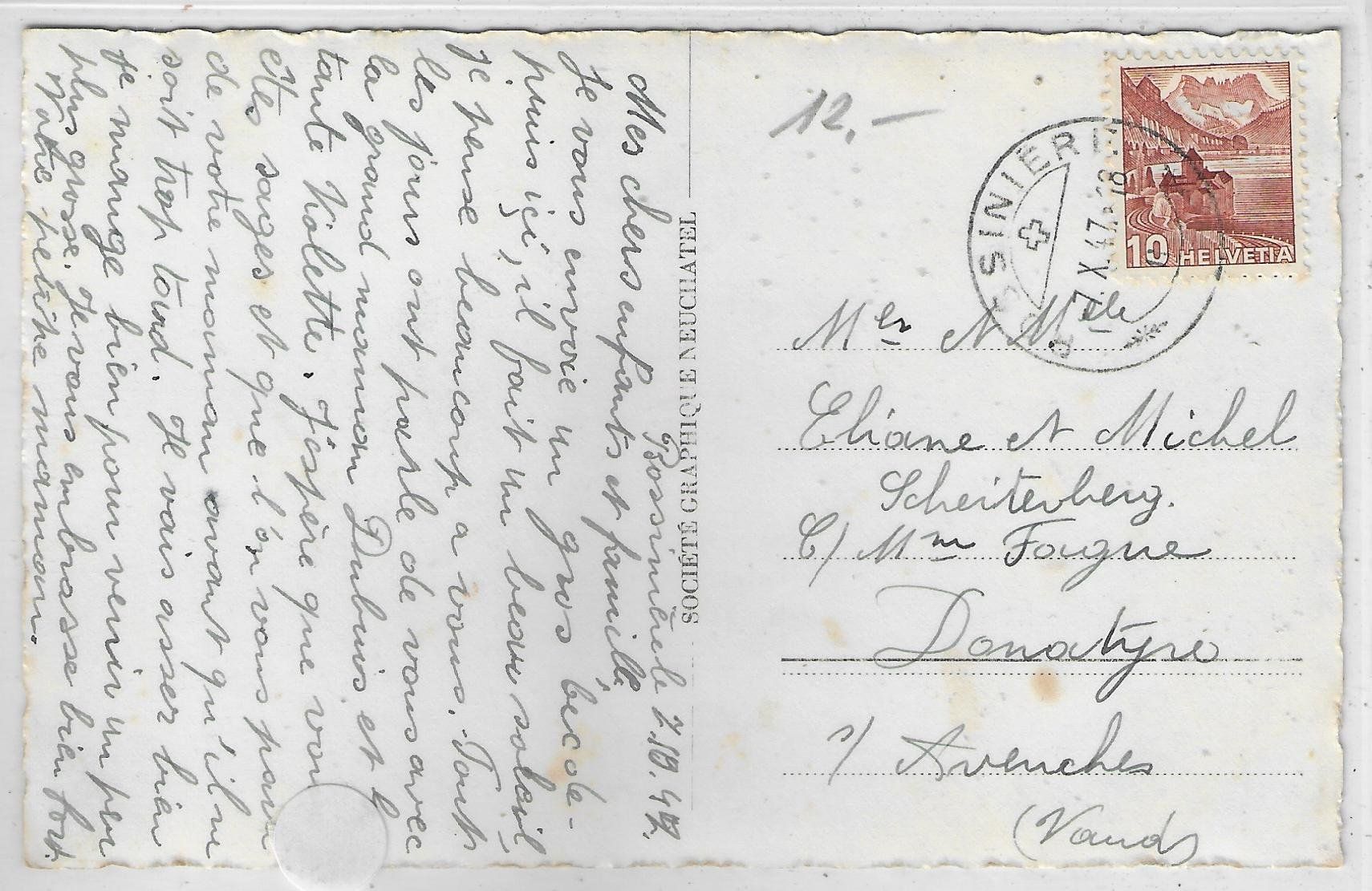 Cartes postales: Rossiniere - Vue generale – D'occasion à Ettingen par Kartenplanet 1