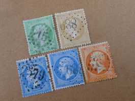 F  Mi 19a/20b/21a/21a/22b  Napoleon lll  1862