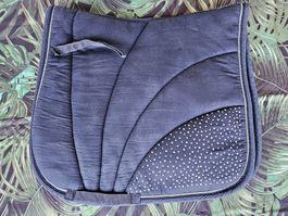 Schabracke Dressur,dunkelblau, mit Strass Steinen