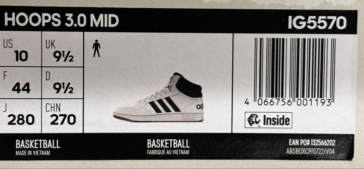 Adidas Scarpe da uomo: Adidas Hoops 3.0 mid - Taille 44 – Usato da La Russille venduto da Festler 7