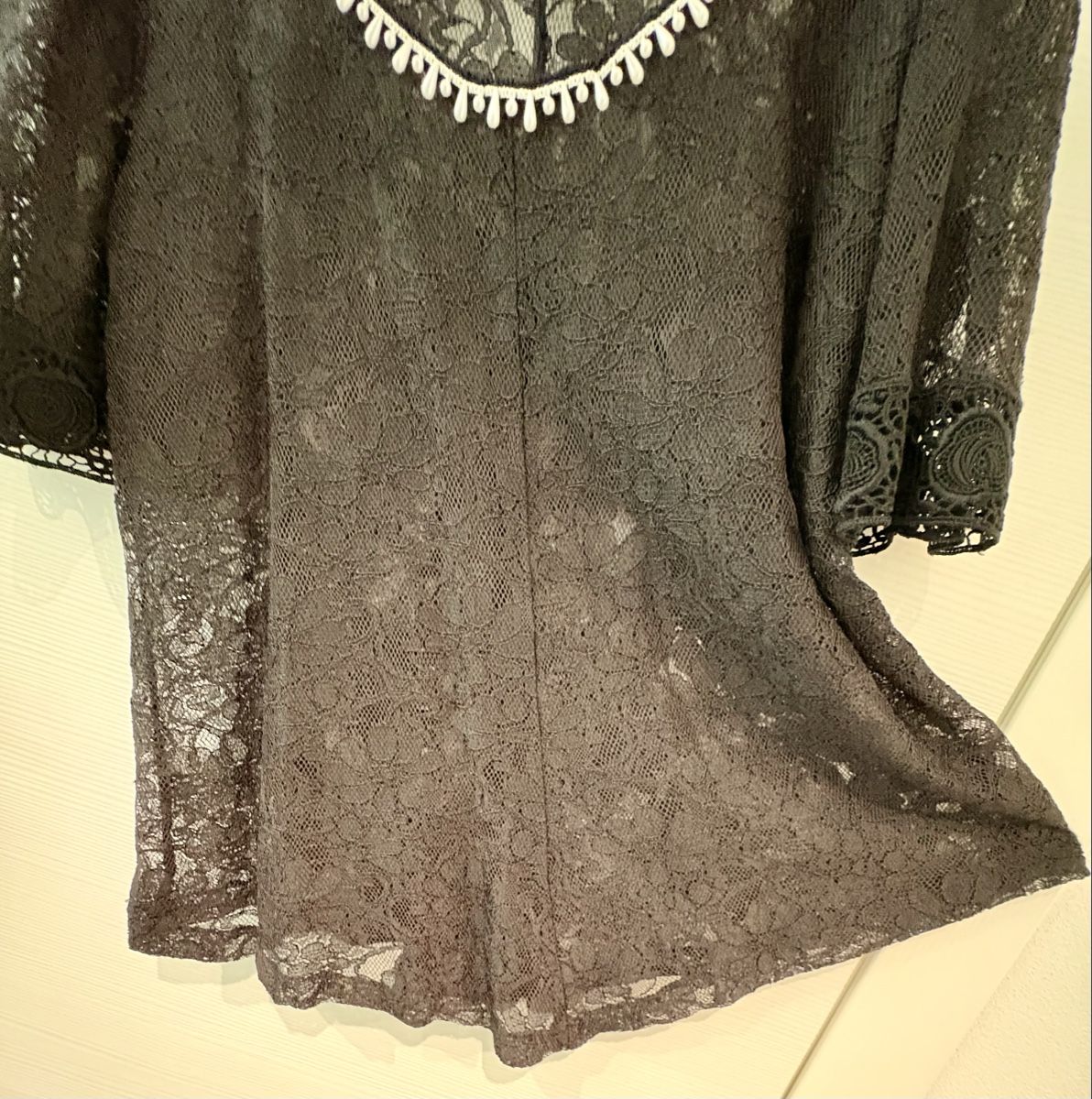 Camicette: Bluse, Schwarze Spitzenbluse, Gr. 40/42, elegant & festlich – Usato da Bellinzona venduto da ModaLugano 6