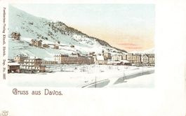 Gruss Davos GR Winterpanorama