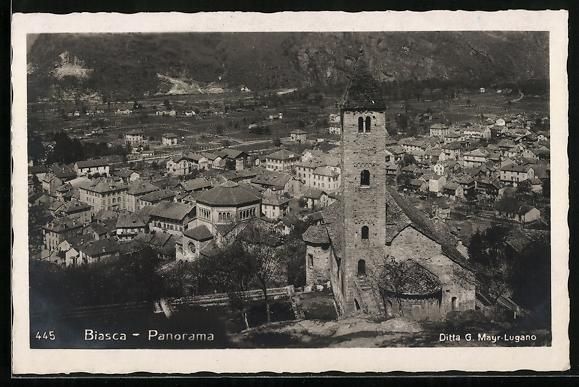 Cartoline postali: AK Biasca, Panorama – Usato da Berlin venduto da bartko-reher