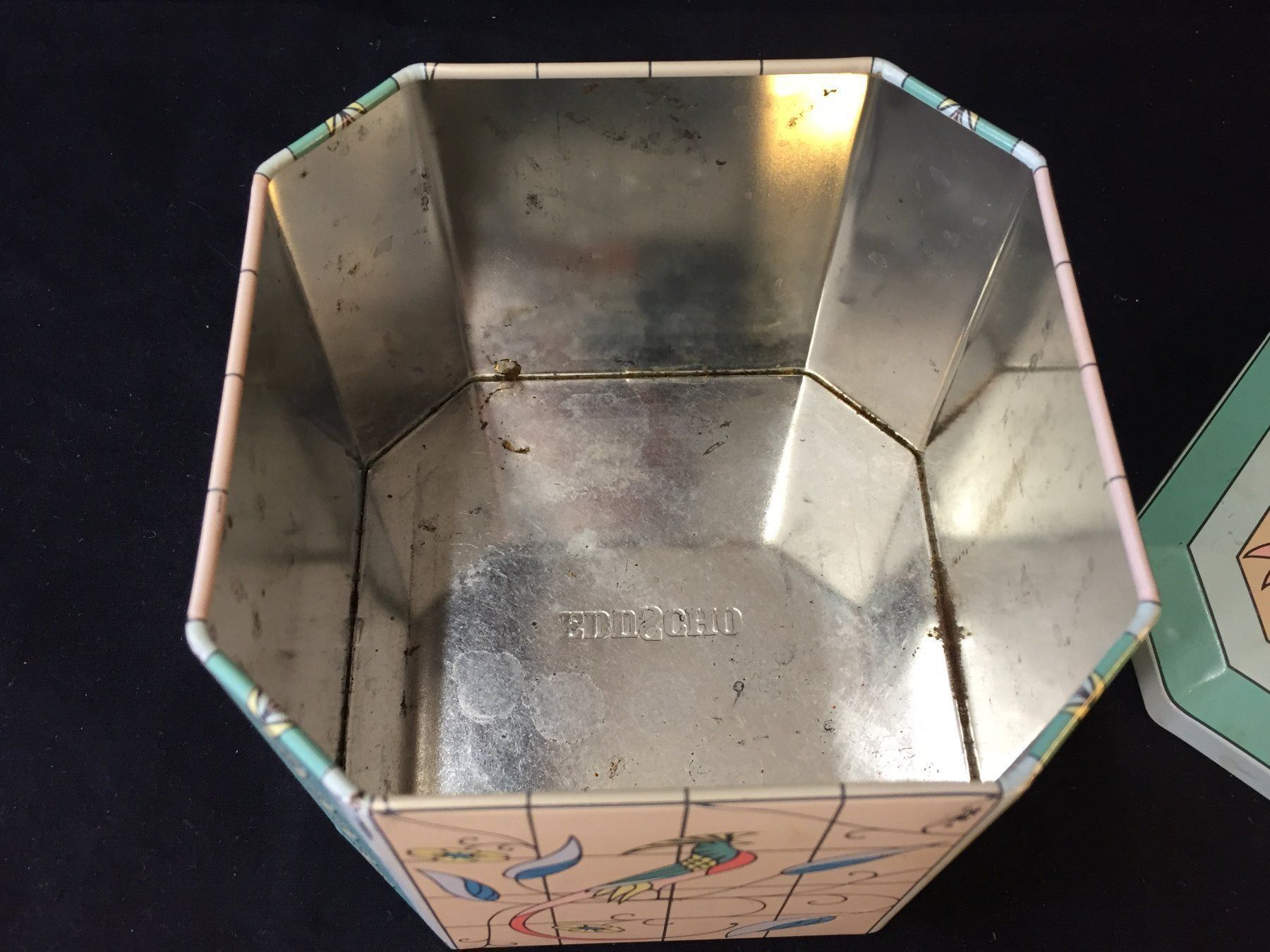 Zuckerdosen: Vintage Blech Deckeldose EDUSCHO – Gebraucht aus Schaffhausen von vintageworld 7