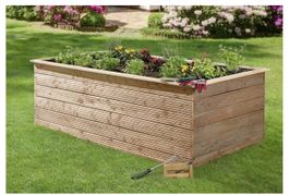 + Hochbeet 1400L Lärche Natur 28 mm Bohlen 200x100x72 cm
