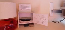 Télévision avec suport mural+ mit Kasten WIFI für F-Bedinung