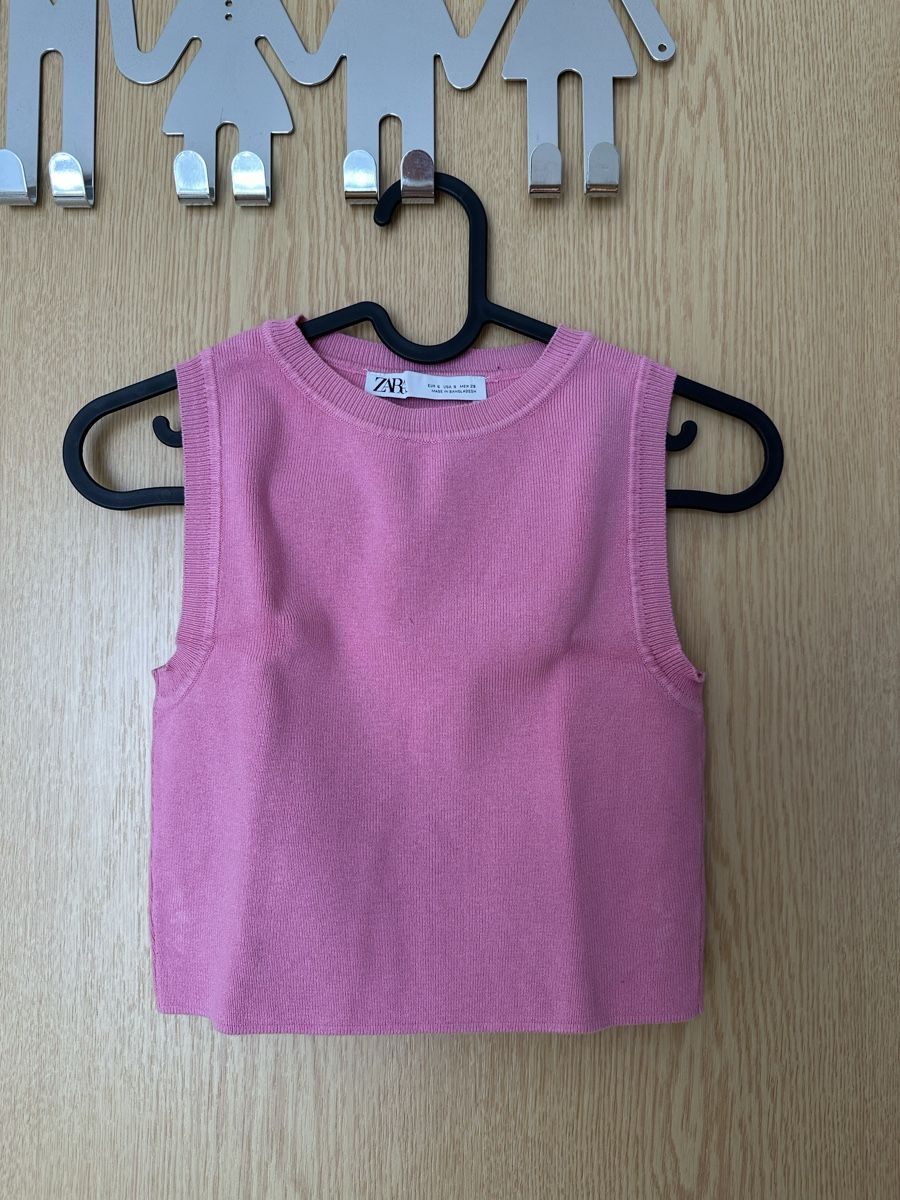 Zara Top: Top Zara pink S cotton  – Usato da Gordola venduto da EleSecondHand-TCG