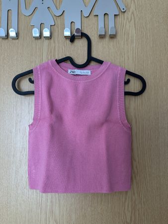 Top Zara pink S cotton 