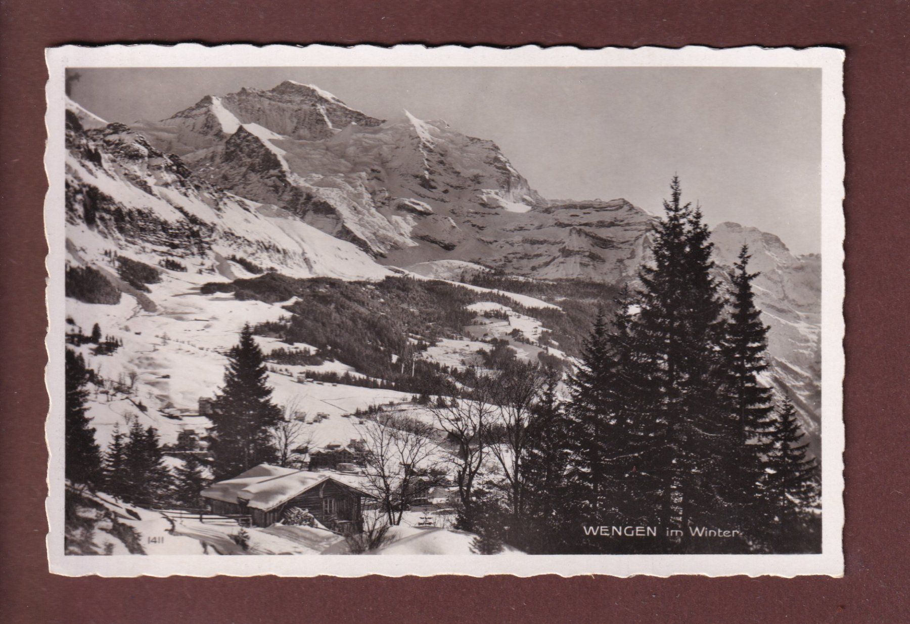 Cartoline postali: WENGEN im Winter - 1937 – Usato da Pully venduto da nicecards