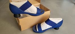 CAMPER bleu 37 NEW Sandales elàstiques à talons cuir ALRIGHT