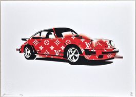 Death NYC Ltd Ed Pop Art Druck " Vuitton Porsche 911