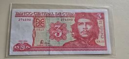 3 Pesos mit Bild Che Guevara 2004 neu und ungefaltet