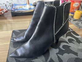 Guess Stiefelletten Leder Schwarz Gr. 39 Top Zustand!