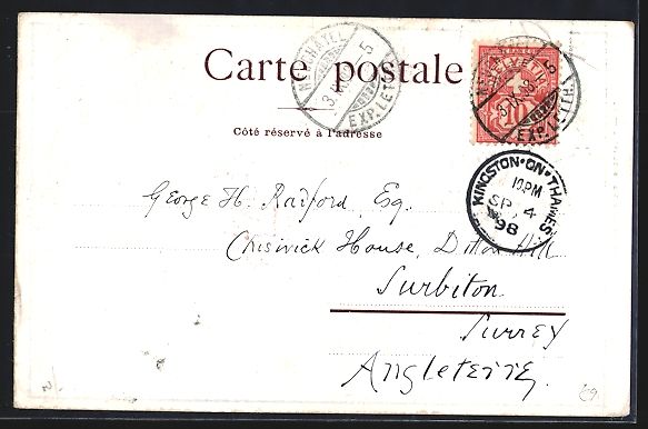 Cartoline postali: Litho Neuchatel, Silhouette der Ortschaf – Usato da Berlin venduto da bartko-reher 1