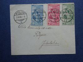 1900 UPU Z-Nr. 77A -79A FDC mit ET-Voll - tolles Brieflein