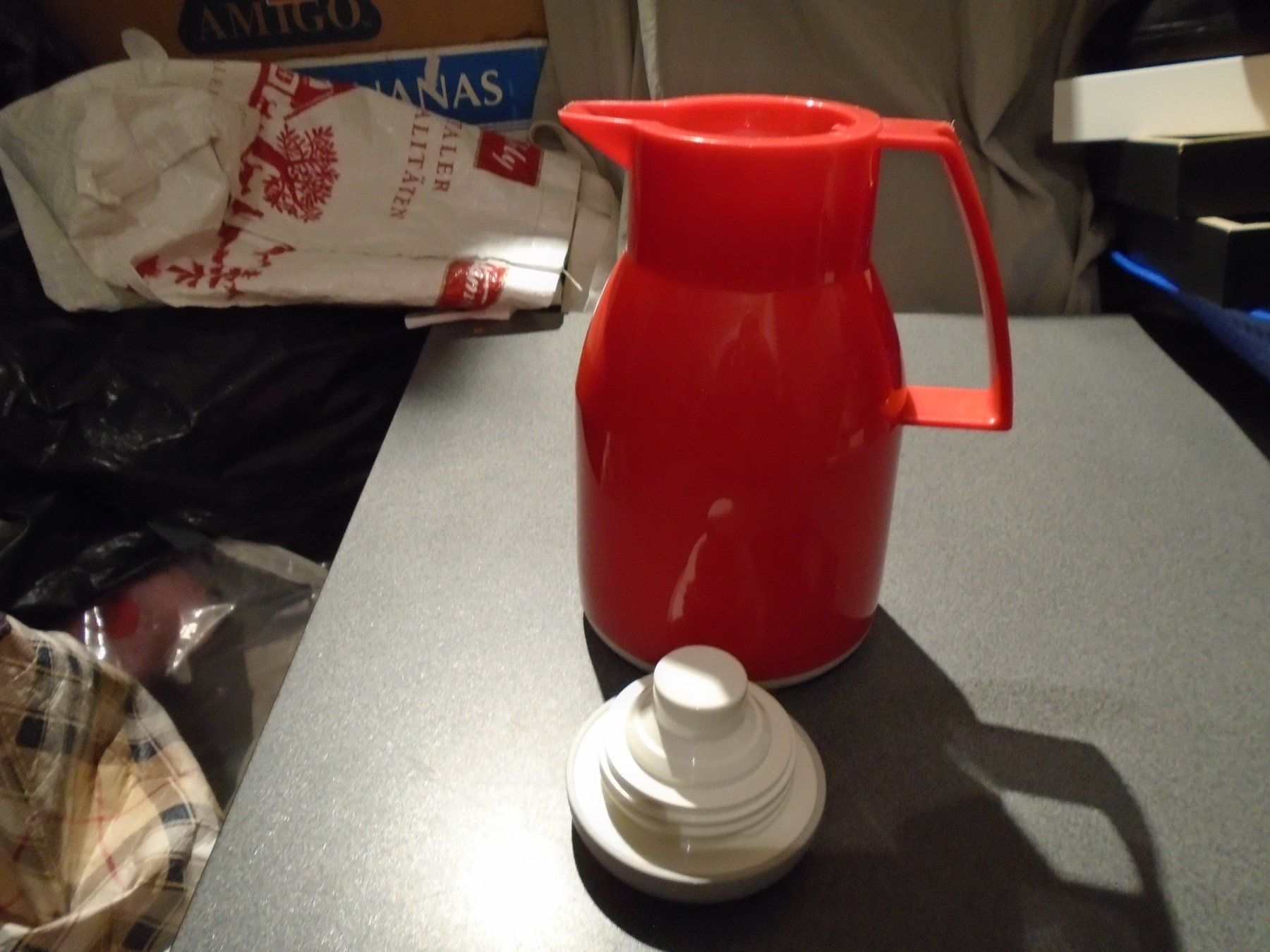 Teiere: Thermoskrug helios, rot, ca. 1 Liter – Usato da Zürich venduto da Motzkuh 1