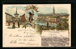 Litho Bern, Zeitglockenturm, Bär, Müns