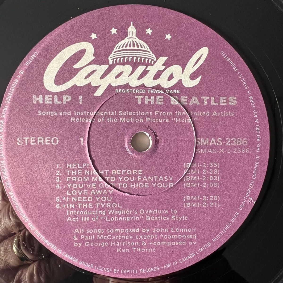 Dischi in vinile: Beatles - Help (Soundtrack) / Canada Press. 1978 - TOP – Usato da Gais venduto da soundcave57 3