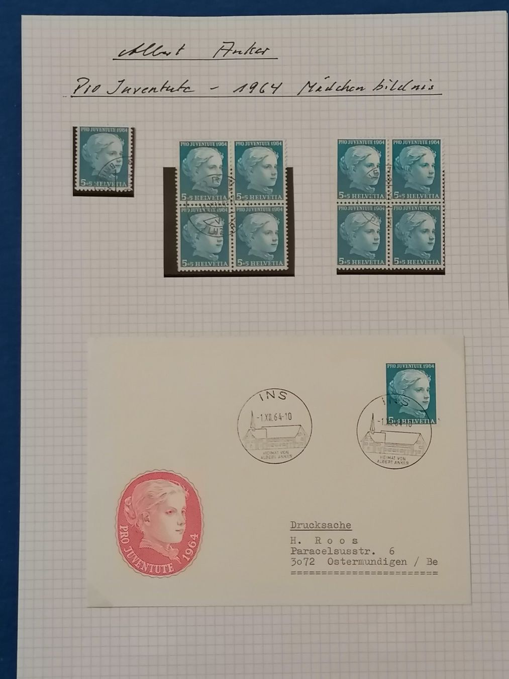 Tutti i francobolli: Albert Anker viele Briefmarken, Maximumkarten & Briefe – Usato da Wangen an der Aare venduto da Ute 6