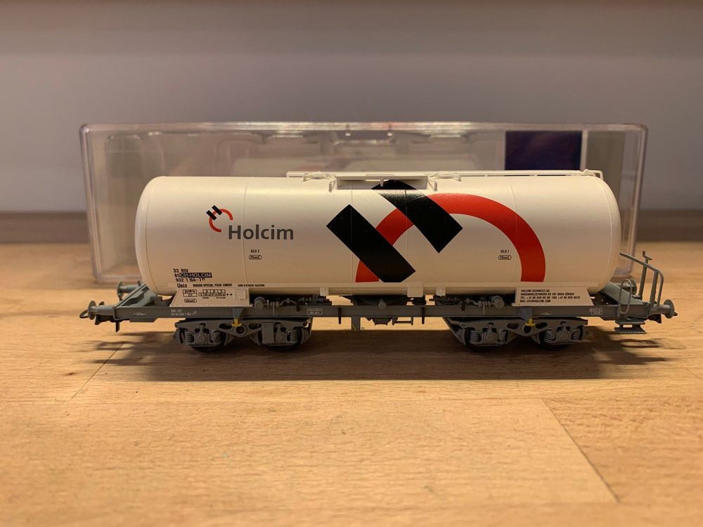 Wagon Citerne HO Roco CFF UACS Holcim Réf 67449 - Avec Boîte (Occasion)