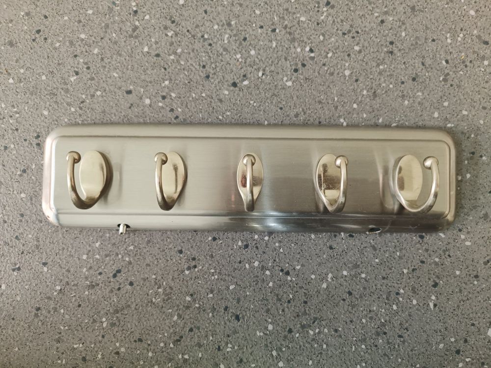 Eucomir Kleiderhaken 6er Set - Selbstklebend Oder Mit Schrauben, Aluminium Perlweiß