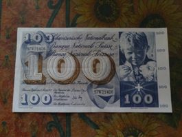 SUISSE  100  Francs  1973  (1406)  Billet