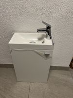 Meuble lavabo blanc avec robinetterie état neuf 40x60cm