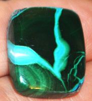 Cabochon L-9084 – Chrysokoll Malachit 20x17mm