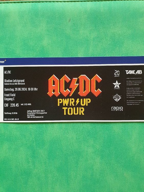 ac dc fronte palco | Kaufen auf Ricardo