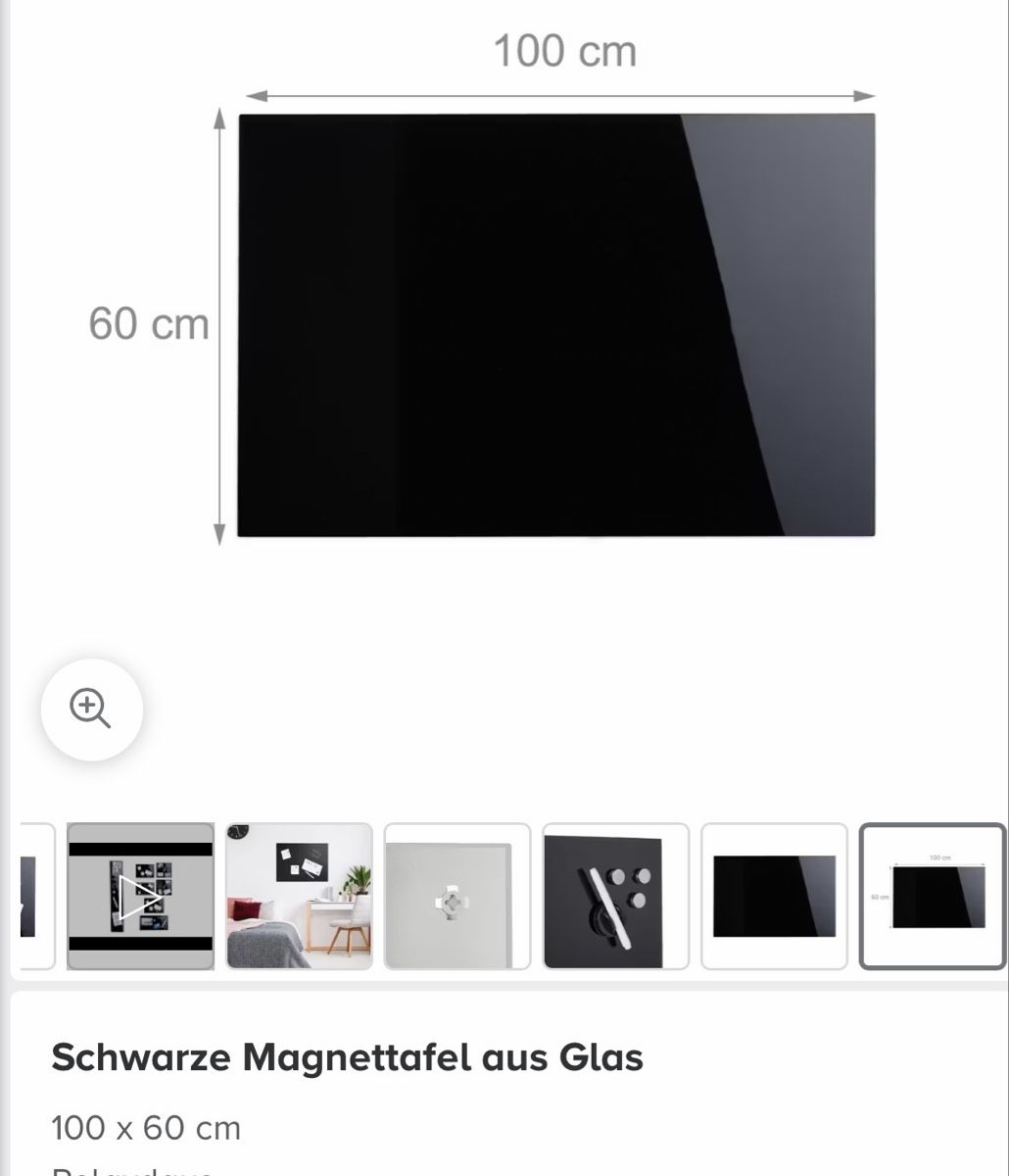 Magnete: schwarze Magnetttafel aus Glas – Neu (gemäss Beschreibung) aus Schönenwerd von Jumbojack 2