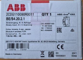 ABB Schalter: Binäreingang KNX neu BE/S4.20.2.1 – Neu und originalverpackt aus Steinen von Stromer14