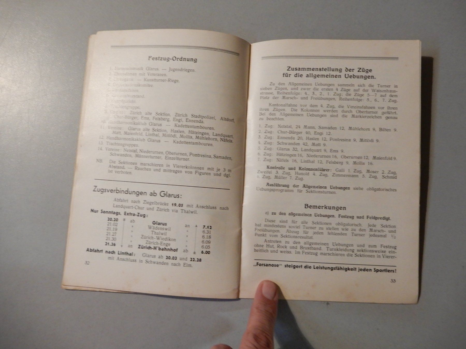Dokumente: Glarner Kantonalturnfest 1935, Festführer – Gebraucht aus Erstfeld von Mario_boe0 6