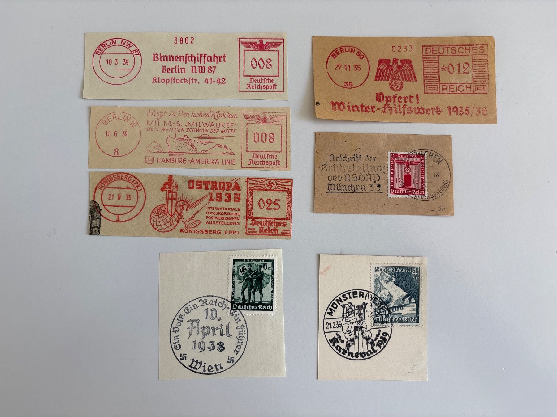 Tutti i francobolli: Sonderstempel Deutsches Reich – Nuovo (secondo la descrizione) da Adliswil venduto da derrick0825