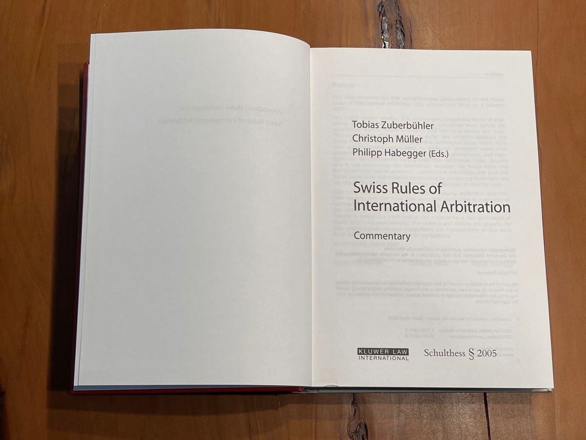Bücher: Swiss Rules of International Arbitration, Commentary – Gebraucht aus Volketswil von doughboy 3