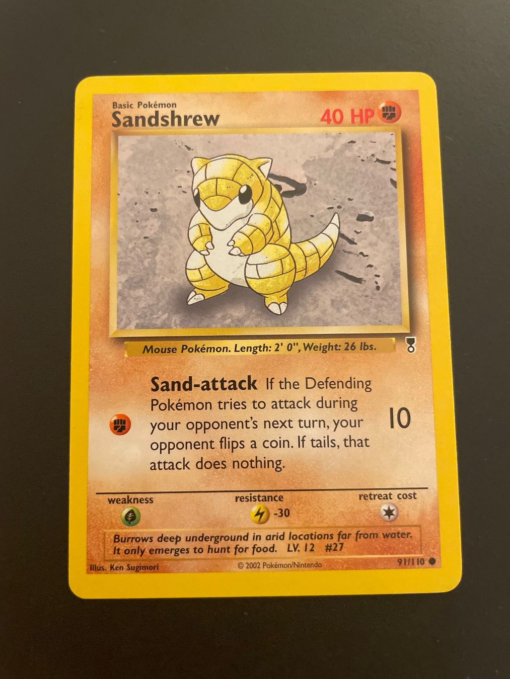 Pokémon Carte collezionabili: Sandshrew LEGENDARY COLLECTION Set 91/110 – Usato da Zürich venduto da pokemon_cards